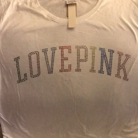 White Victoria Secret Graffic Tee - Picture 2 of 4